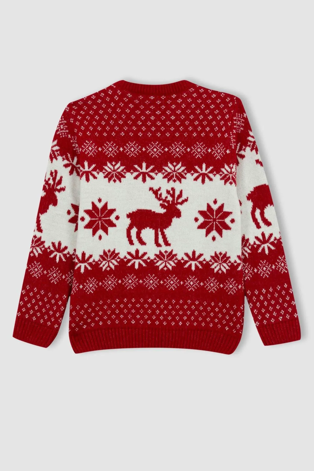DeFacto  Jungenpullover mit Rundhalsausschnitt und Neujahrsmotiv