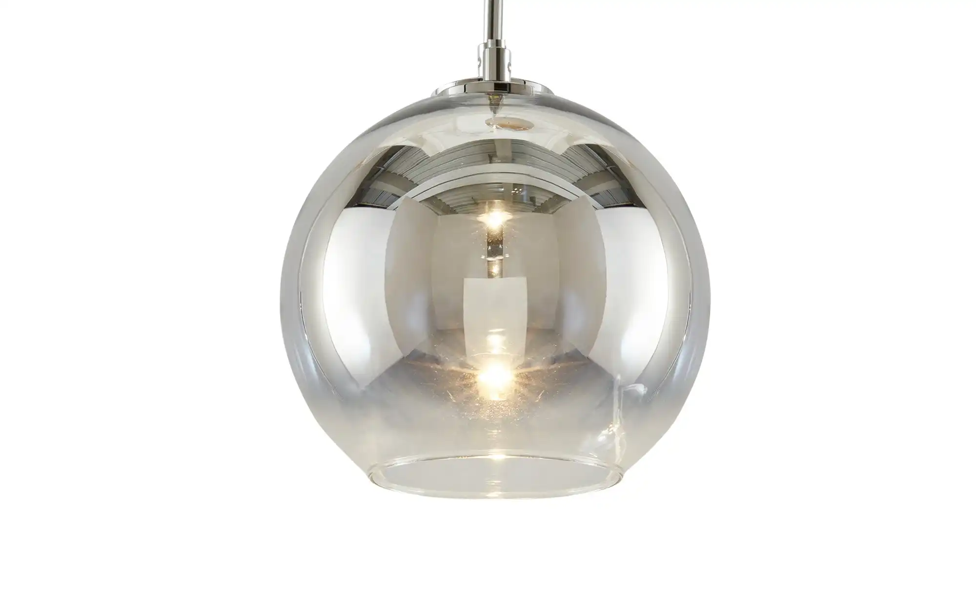 Meisterleuchten LED-Pendelleuchte, chrom, Glas chromfarben beschichtet