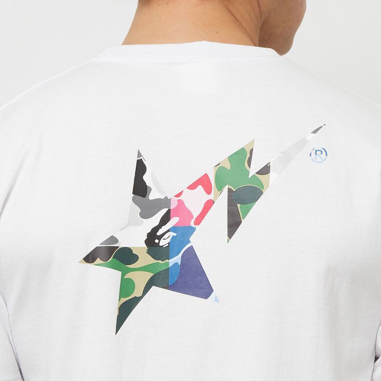 A Bathing Ape ABC Camo Crazy Bape STA Logo Tee white