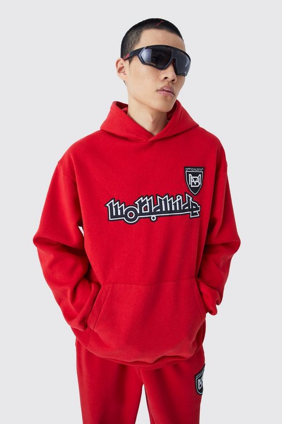 Oversize Worldwide Football Trainingsanzug mit Kapuze