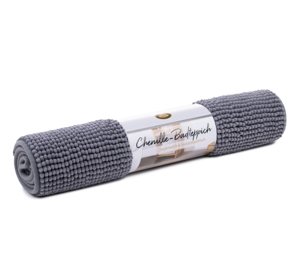 Duschvorlage Chenille anthrazit
