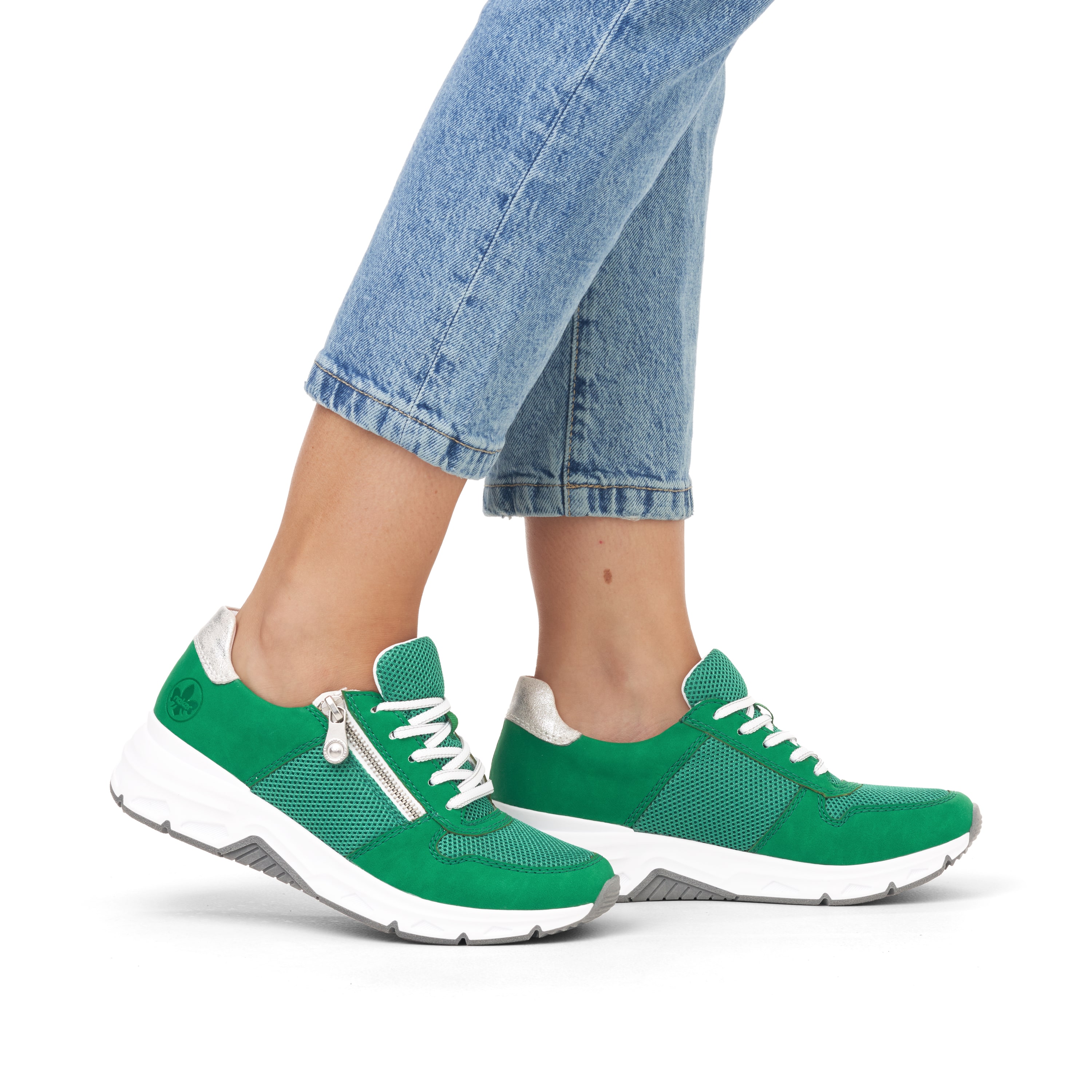 Rieker Damen Sneaker Low grasgrün