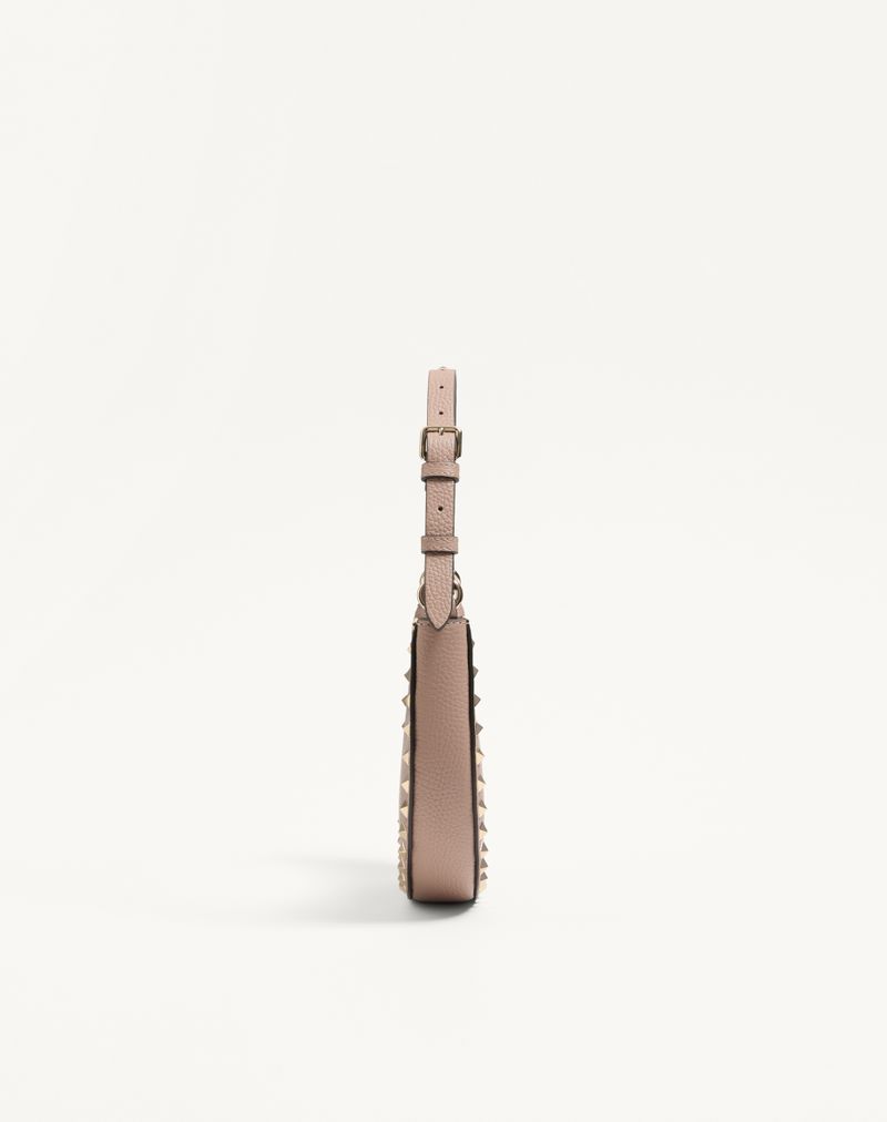 Mini Rockstud Hobo-tas van generfd kalfsleer