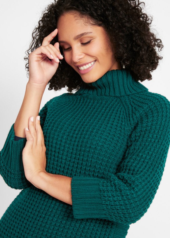 Kuscheliger Rollkragenpullover, 3/4 Arm