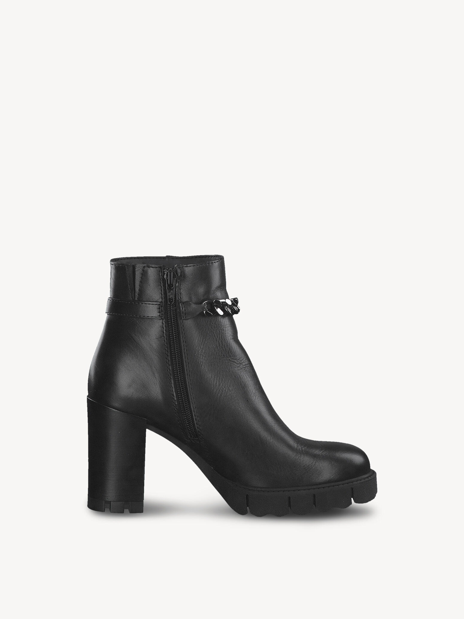 Bottine en cuir - noir
