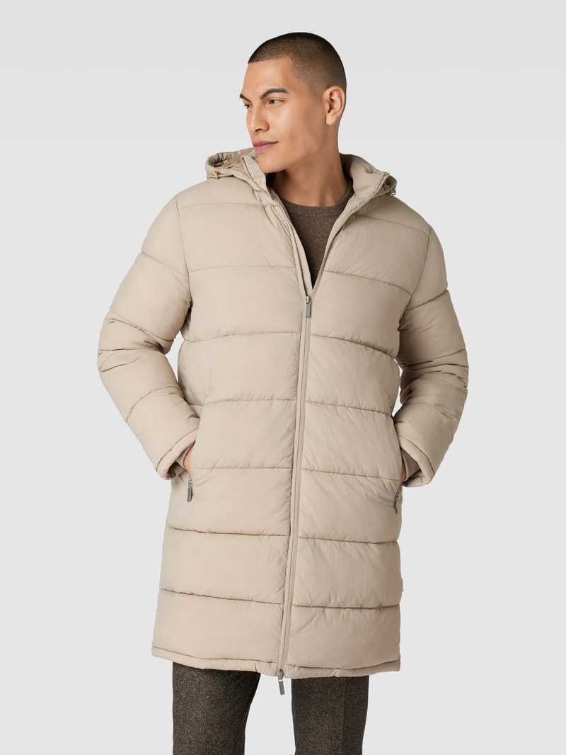 Steppmantel mit Kapuze Modell 'COOPER' in offwhite