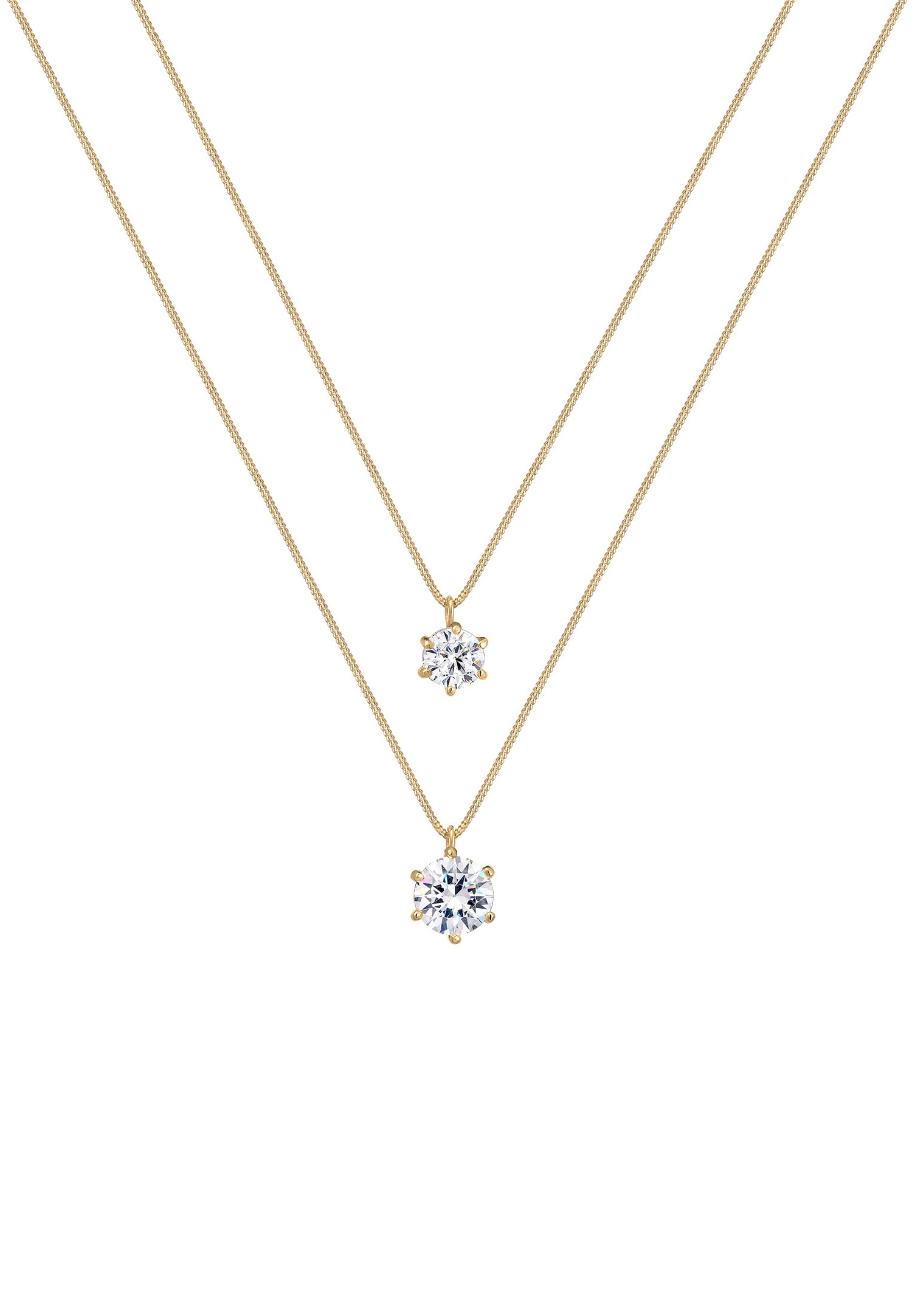 Elli ženska narukvica Char Solitaire, osnovni slojeviti, moderni izgled s kristalima 925 sterling srebra