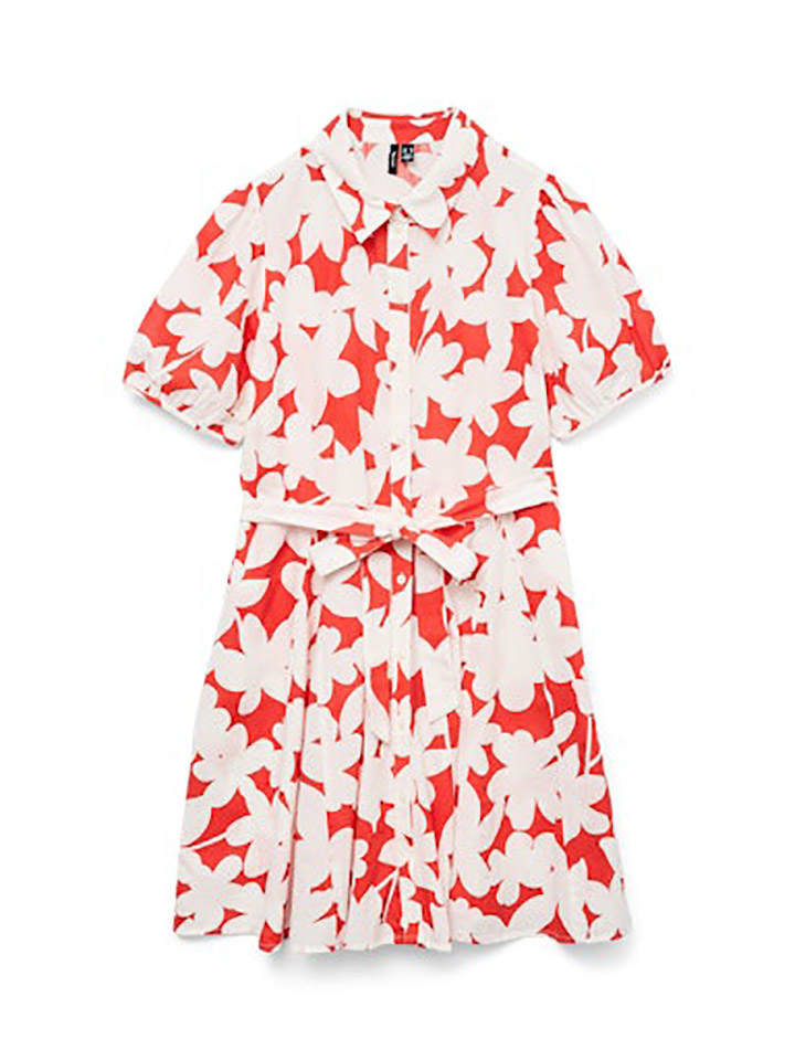 Vero Moda Kleid in Weiß/ Rot günstig kaufen