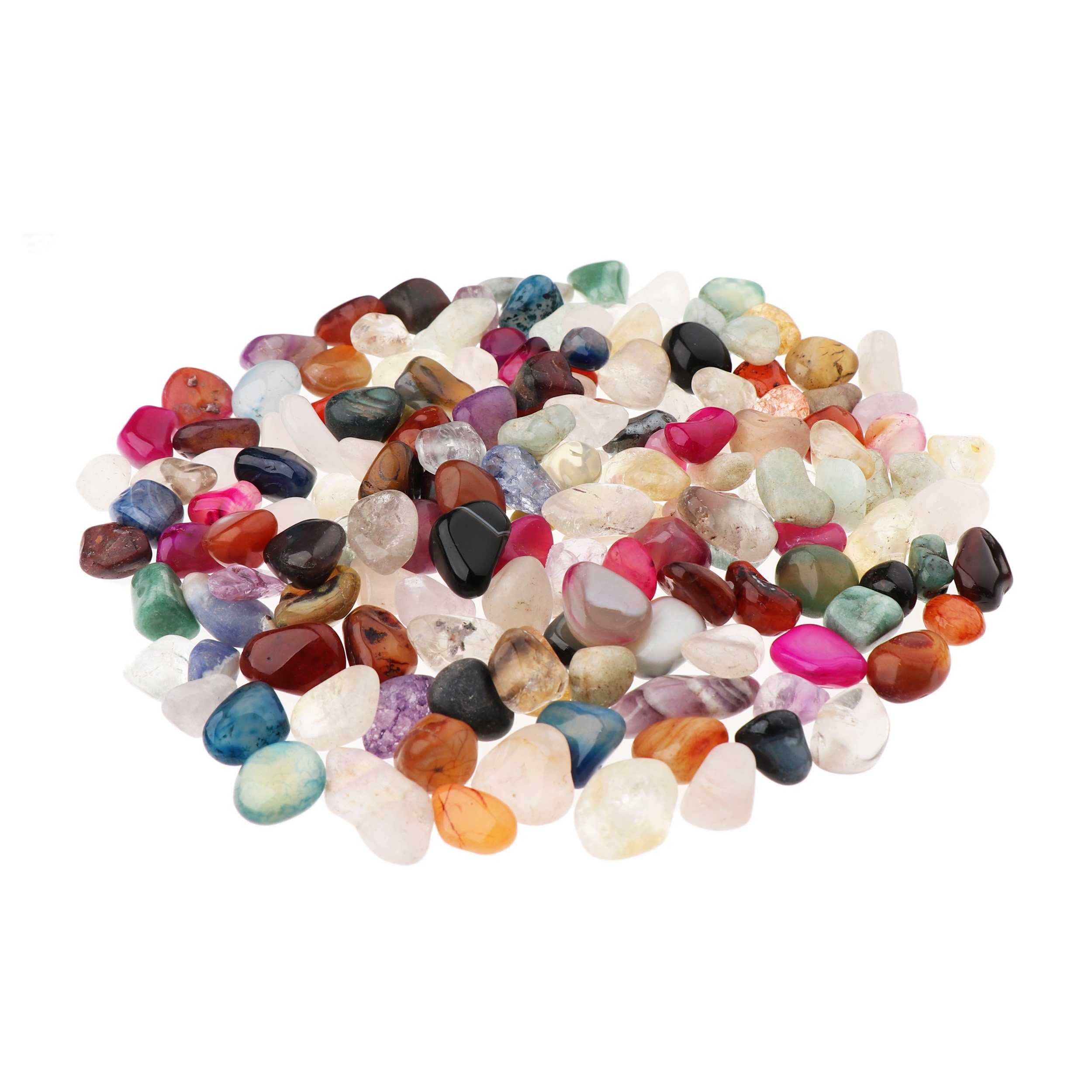 NKlaus Mineralstein 500g Trommelsteine Multi Mix 15 - 20 mm Heilsteine Edelsteine Schmuck