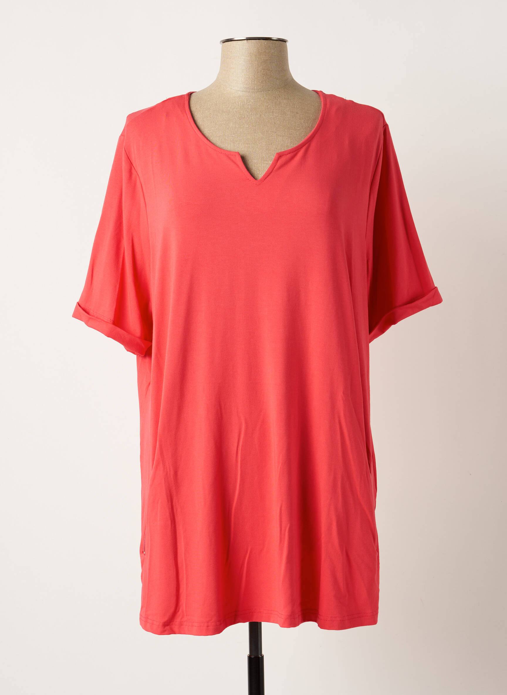 Leah Curve Tuniquemanchecourte Femme couleur rose