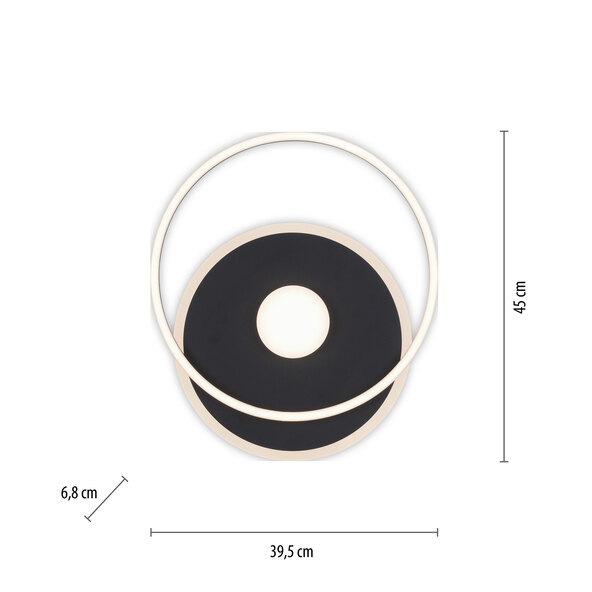 LED-Deckenleuchte Domino, rund, 45 x 39,5 cm