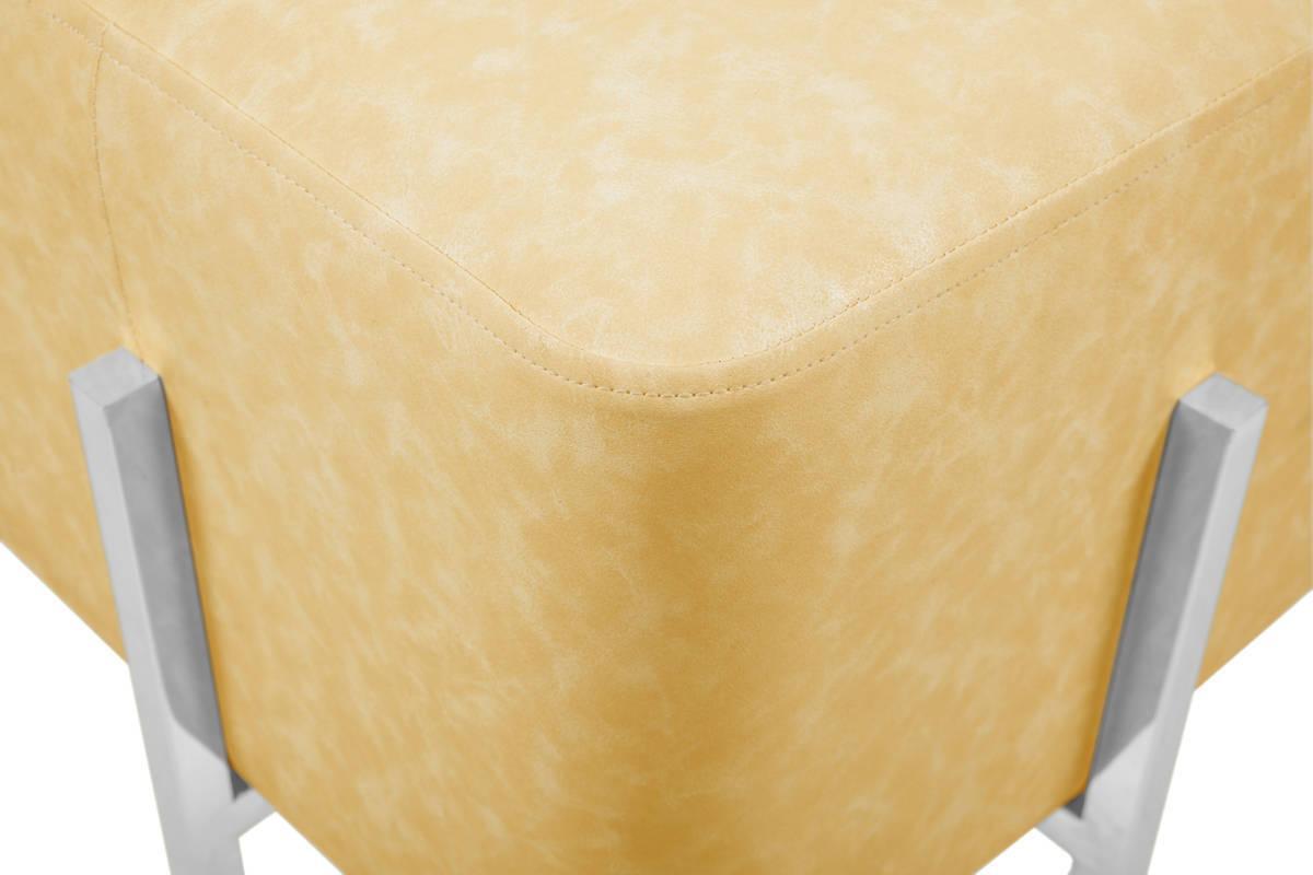 Kayoom Pouf / Hocker Lizia 110 Gelb / Silber