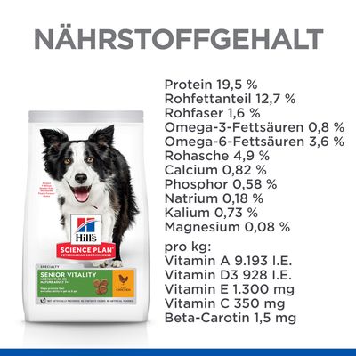 Hill's Science Plan Mature Adult Senior Vitality 7+ Medium mit Huhn