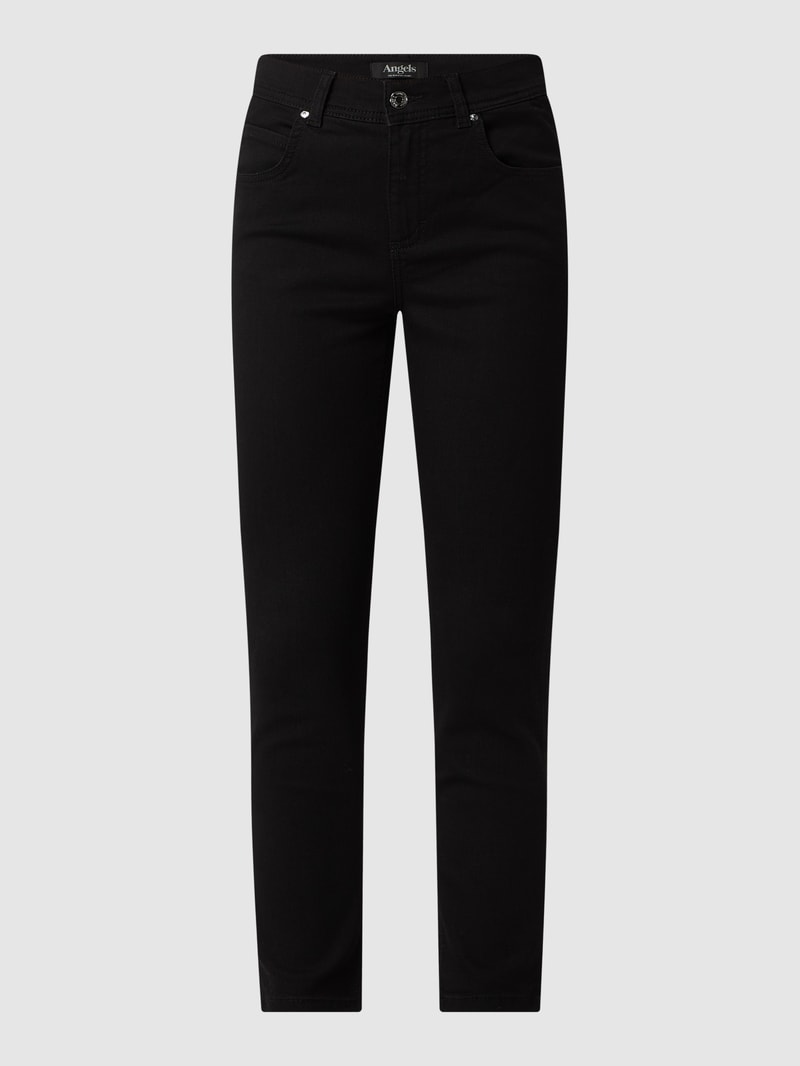 Slim Fit Jeans mit Stretch-Anteil Modell 'Ornella' in schwarz