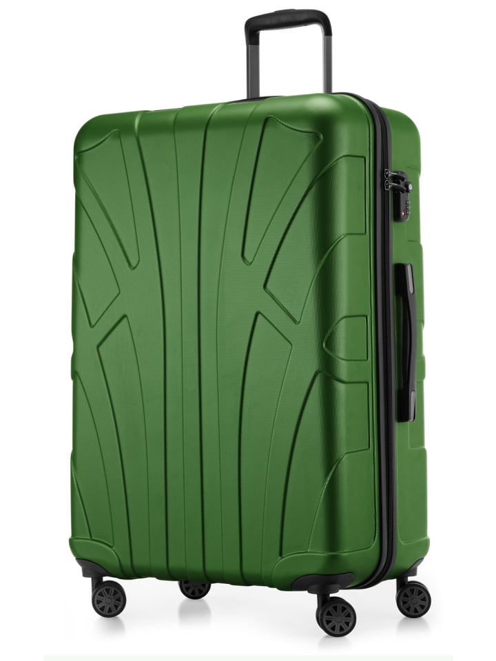 suitline Großer Reisekoffer erweiterbar XL Koffer 4 Rollen TSA 110 L in Grün günstig kaufen L