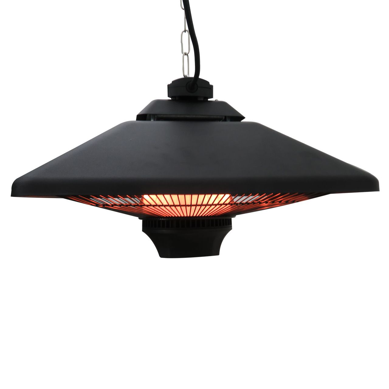 Outsunny Terrassenstrahler mit Fernbedienung LED Beleuchtung, 2000W, 43x43x25cm