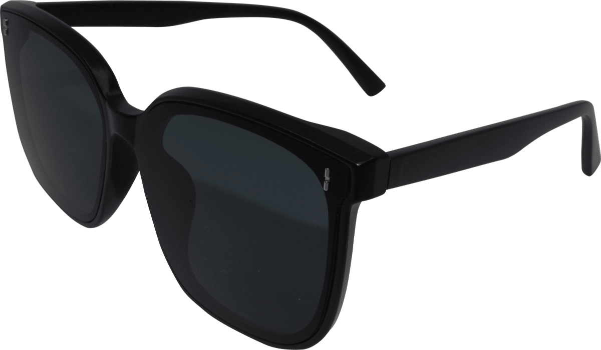 Sonnenbrille Erwachsene schwarz mit dunkel getönten Scheiben, 1 St
