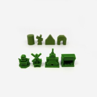 2 Faction Building Token Set for Invaders from Afar - Scythe - 24 pieces