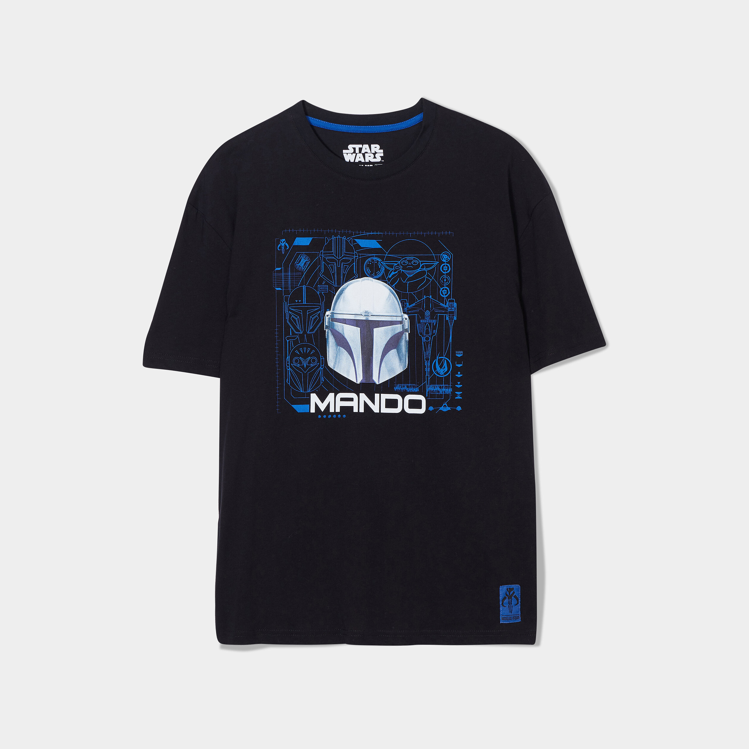 T-shirt droit Star Wars Mandalorian noir homme | La Halle