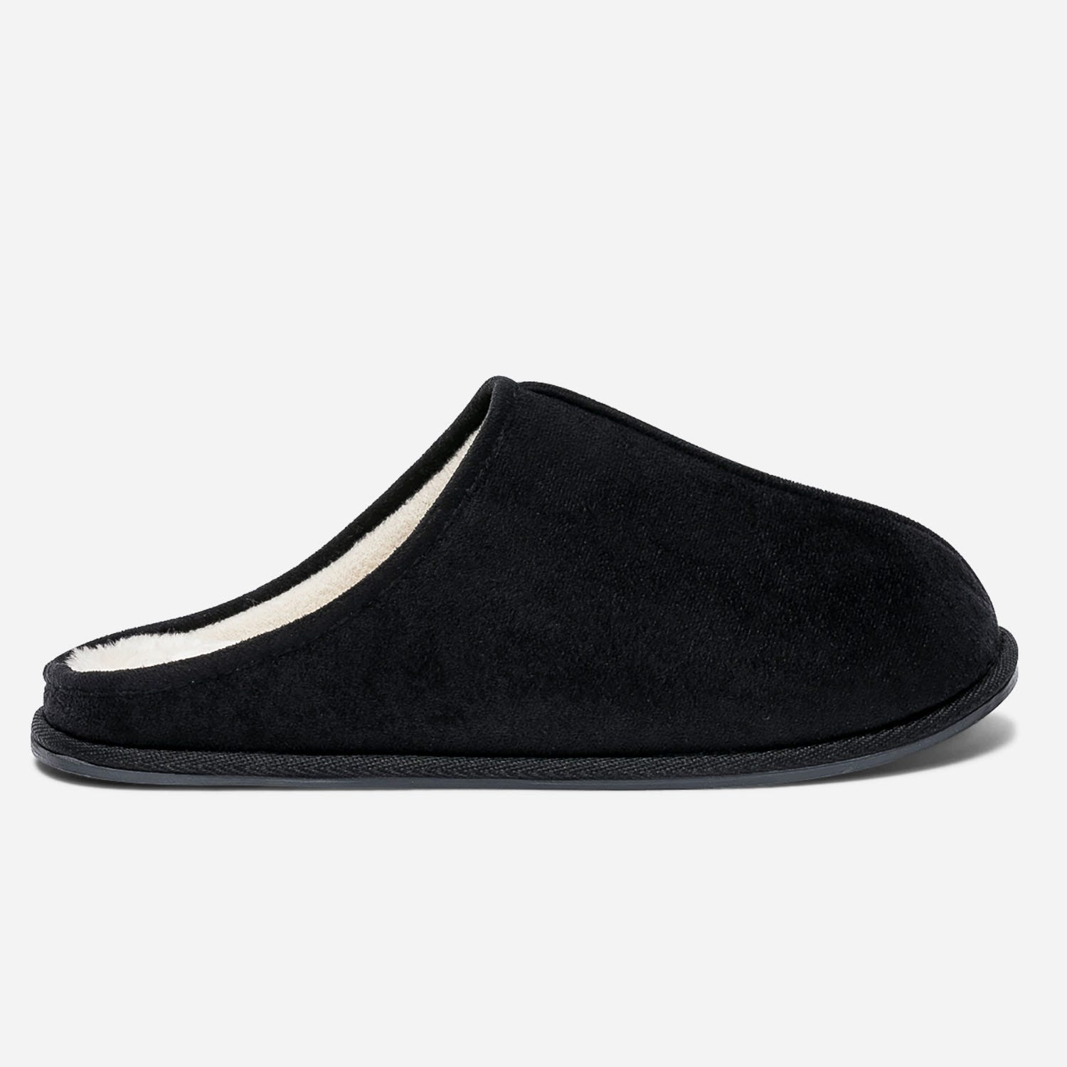 Chausson-mule noir fourré