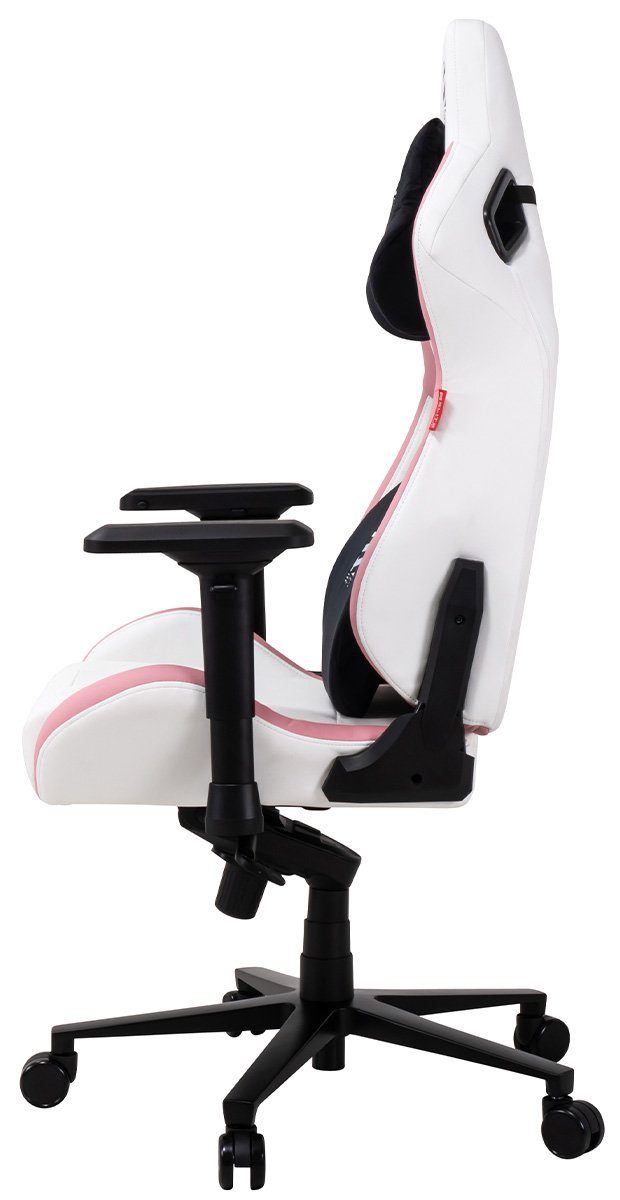 ELITE Gaming Gaming-Stuhl verstellbarer Profi Gamingstuhl ELITE Mercenary inkl. 4D-Armstützen (Drehstuhl inkl. Kopf- und Lendenwirkbelkissen (Alcantara-Optik), bis 150 kg, klappbare Rückenlehne - bis zu 135° neigbar, Home Office geeignet, Sicherheits