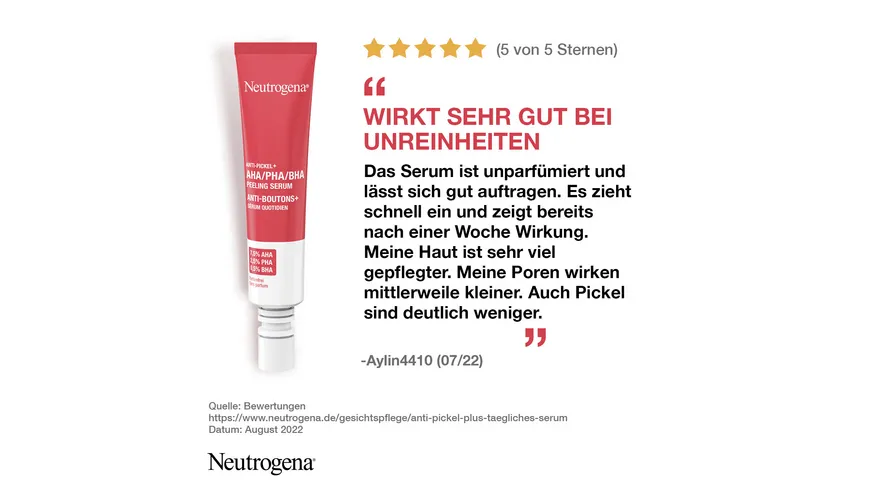 Neutrogena Anti-Pickel+ AHA/PHA/BHA Peeling Serum 30 ml