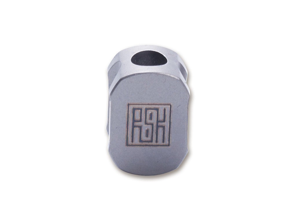 Titanium Bead Hexagon Silver