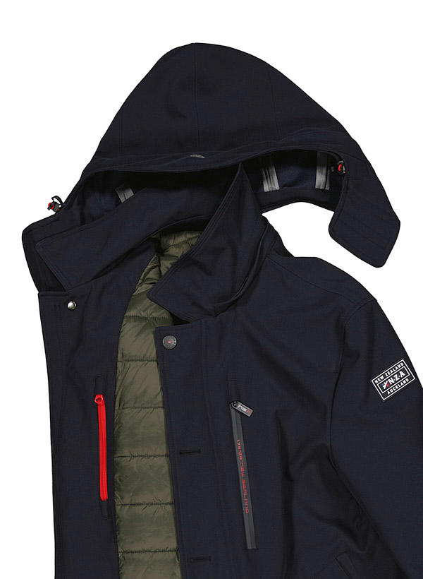 N.Z.A., Parka, Mikrofaser wasserabweisend, navy