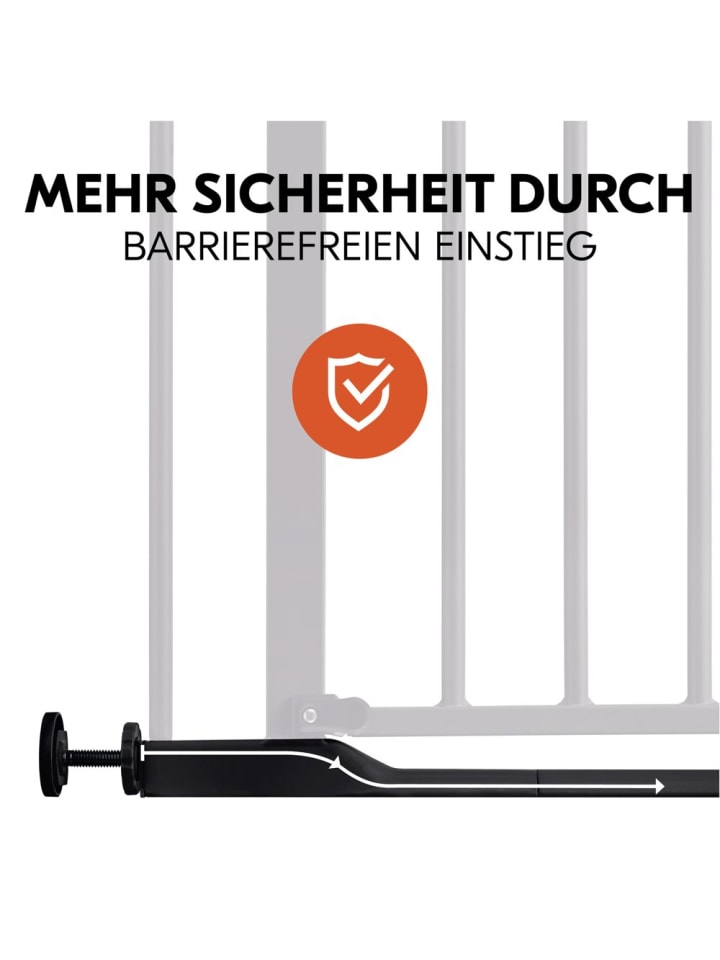 Hauck Türschutzgitter / Treppenschutzgitter Clear Step 2 in schwarz günstig kaufen onesize