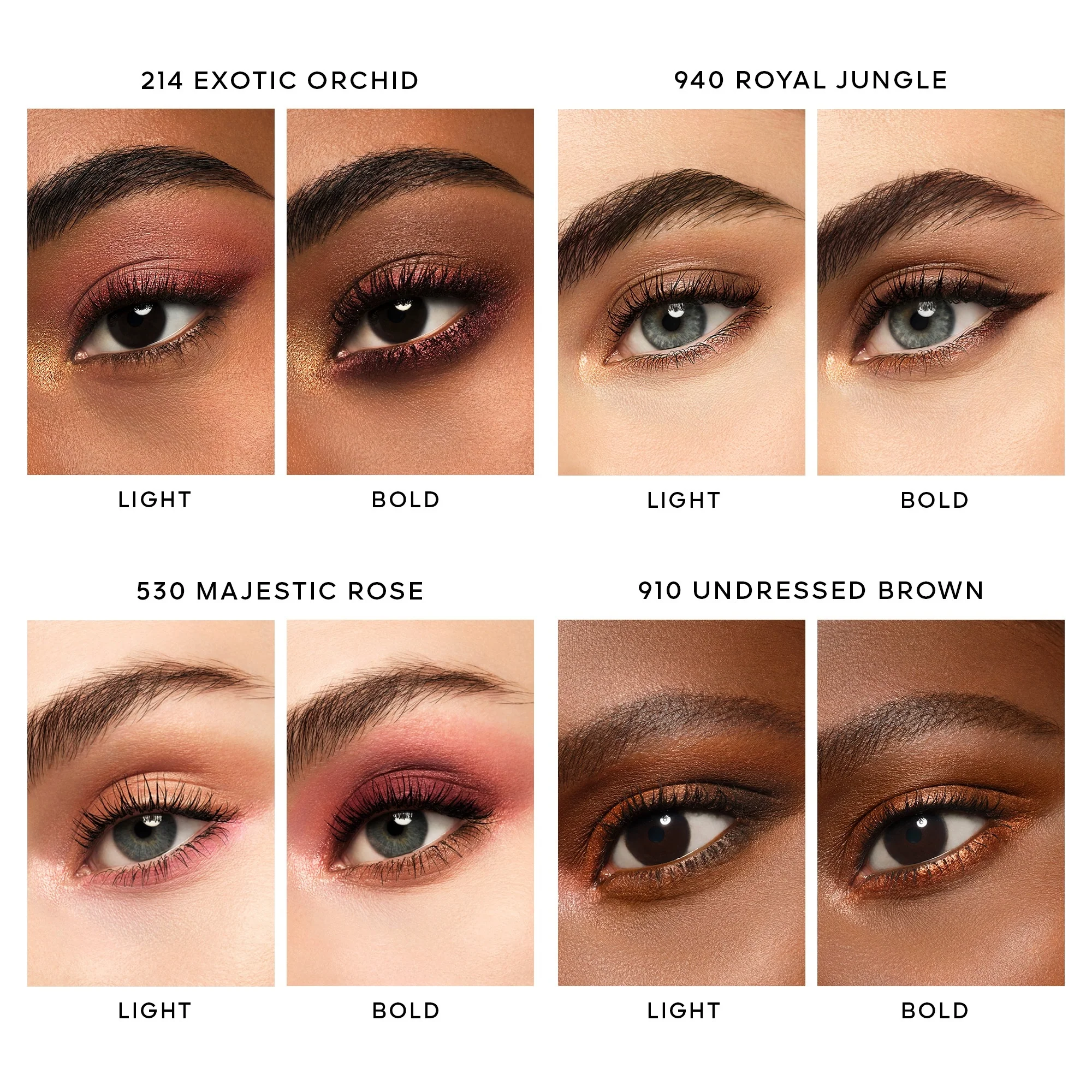 Ombres à paupières G - Palette de 4 couleurs - Fard à paupières compact