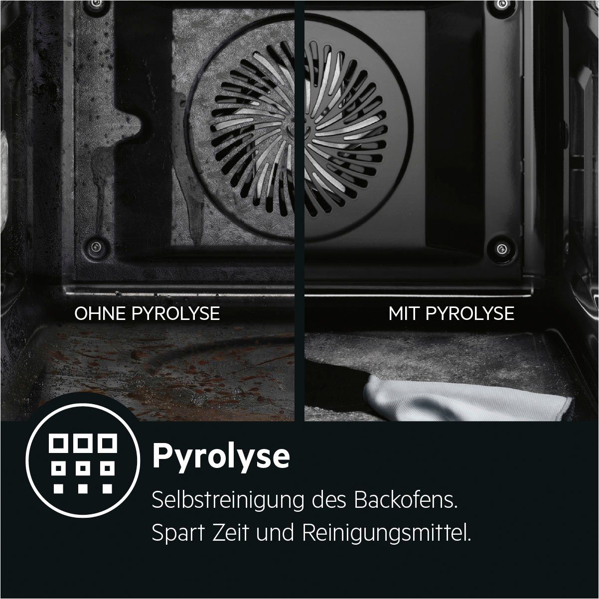 AEG Einbaubackofen 6000 BPS335061M 949 498 251, mit 1-fach-Teleskopauszug, Pyrolyse-Selbstreinigung