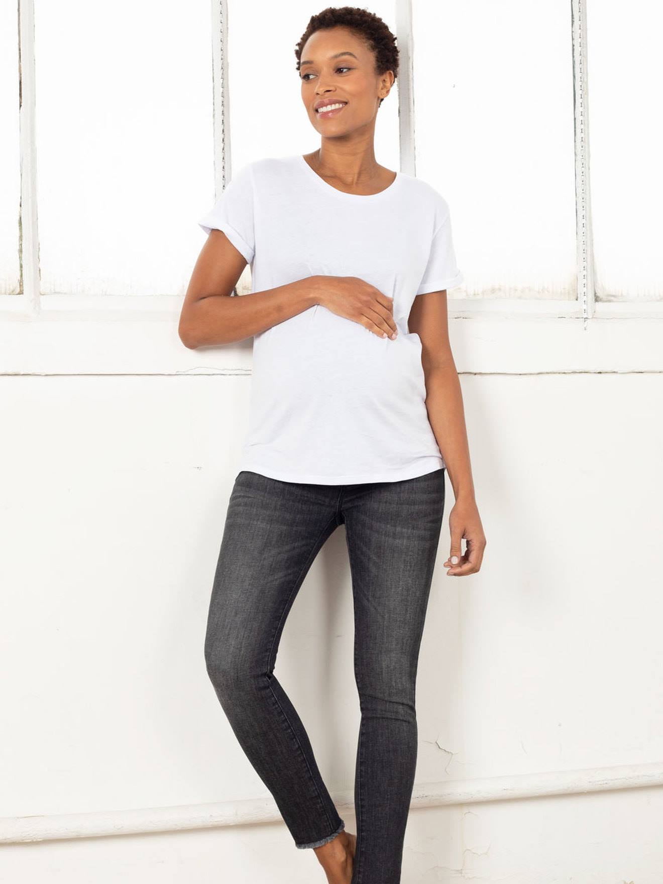 Envie de Fraise Umstands-Jeans Dave Seamless ENVIE DE FRAISE, 7/8-Länge - schwarz