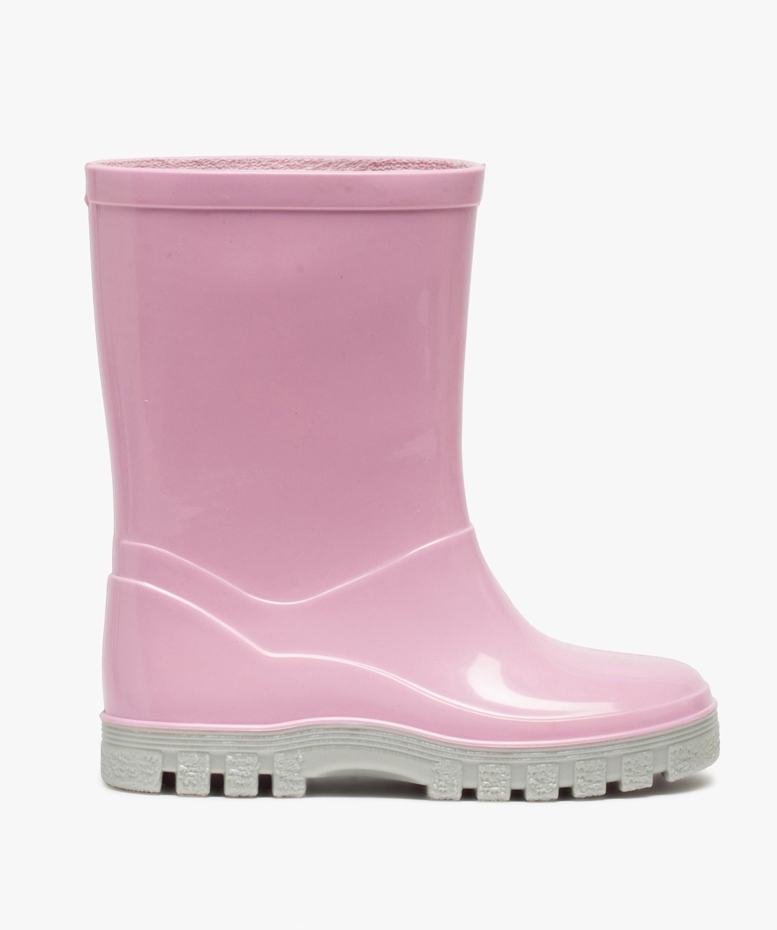 Bottes de pluie bébé fille unies à semelle crantée rose | GEMO