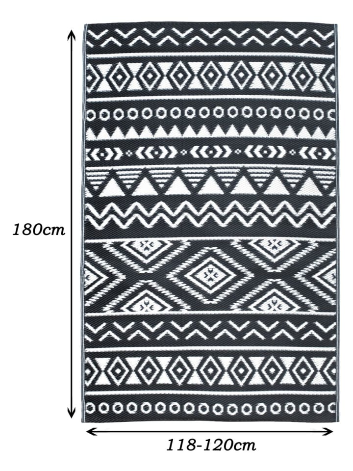 JACK Outdoor Teppich 120x180cm In- & Outdoor in Abstrakt Schwarz günstig kaufen 120x180cm