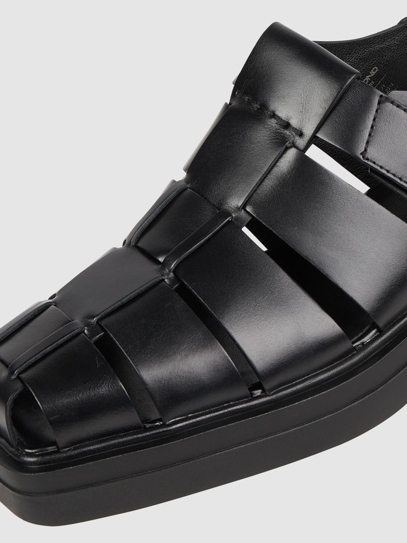 Sandalen aus Leder Modell 'Eyra' in schwarz