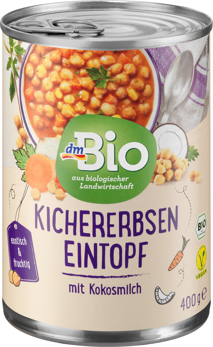 Eintopf, Kichererbsen mit Kokosmilch, 400 g