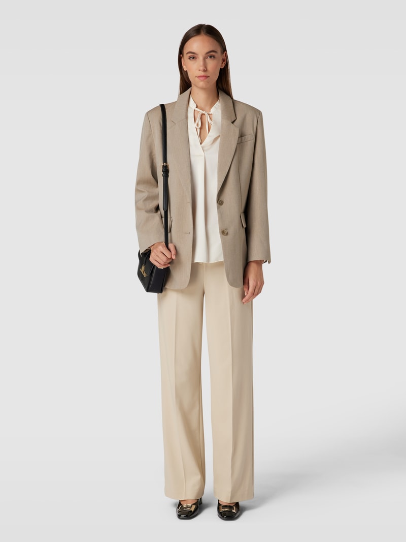 Loose Fit Blazer mit Strukturmuster Modell 'DAGNY' in mittelbraun