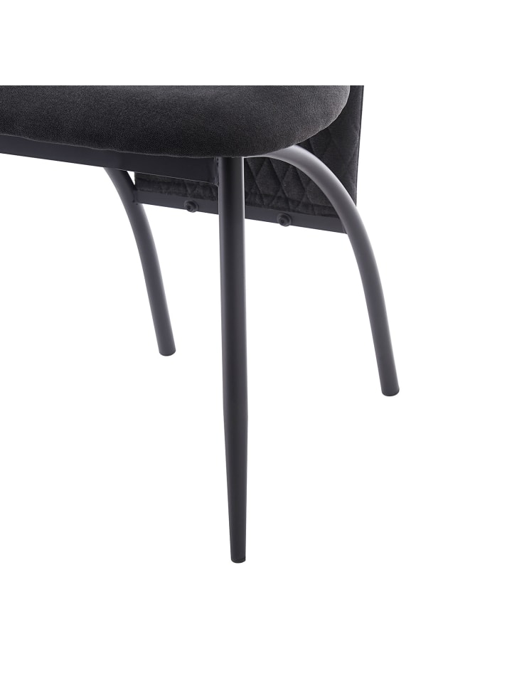 B&D Home Esszimmerstuhl THADDÄUS in Anthrazit - (B)46 x (H)94 x (T)58 cm günstig kaufen