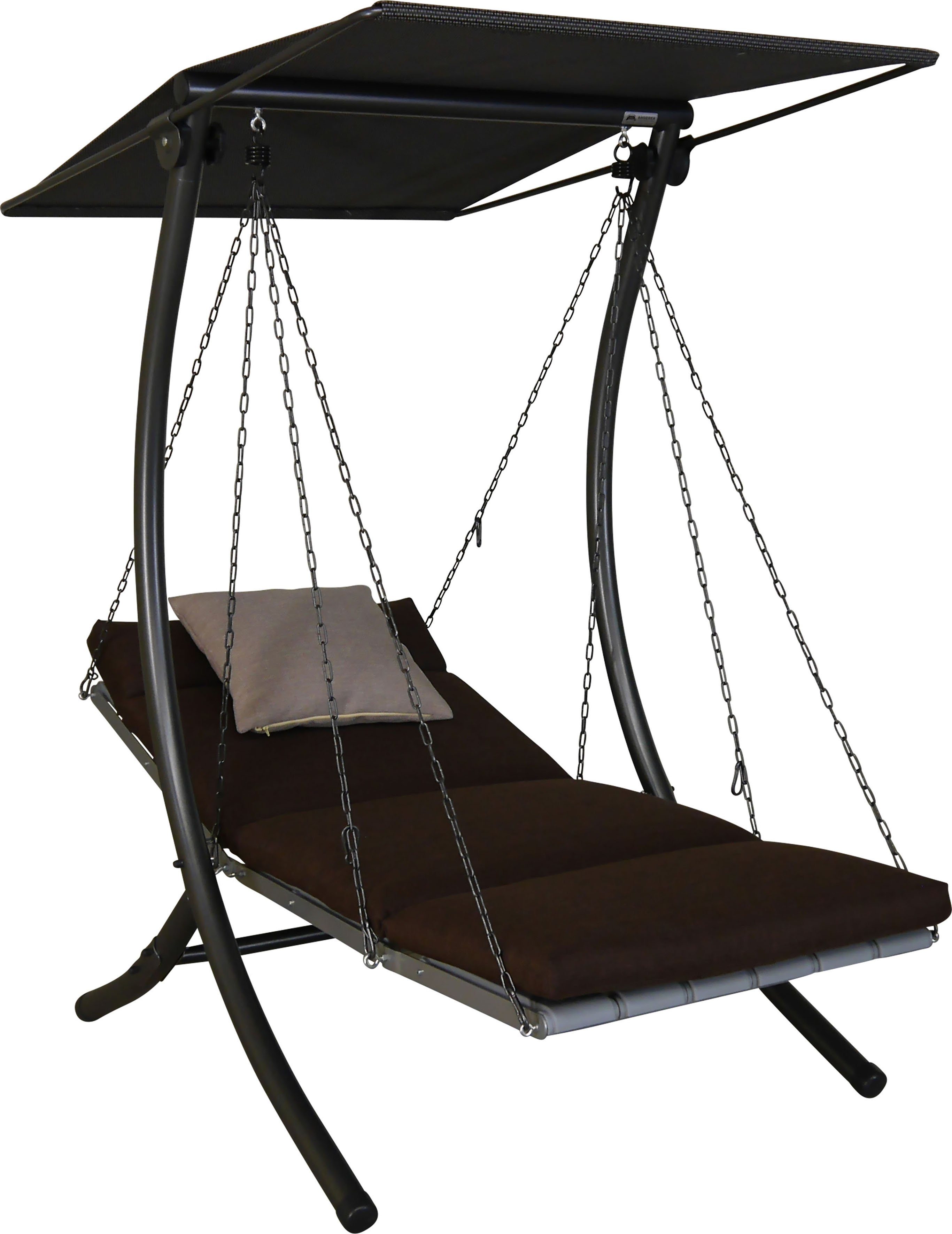 Angerer Freizeitmöbel Hollywoodschaukel Luxus Smart coffee, 1-Sitzer, Bettfunktion, BxTxH: 100x145x160 cm