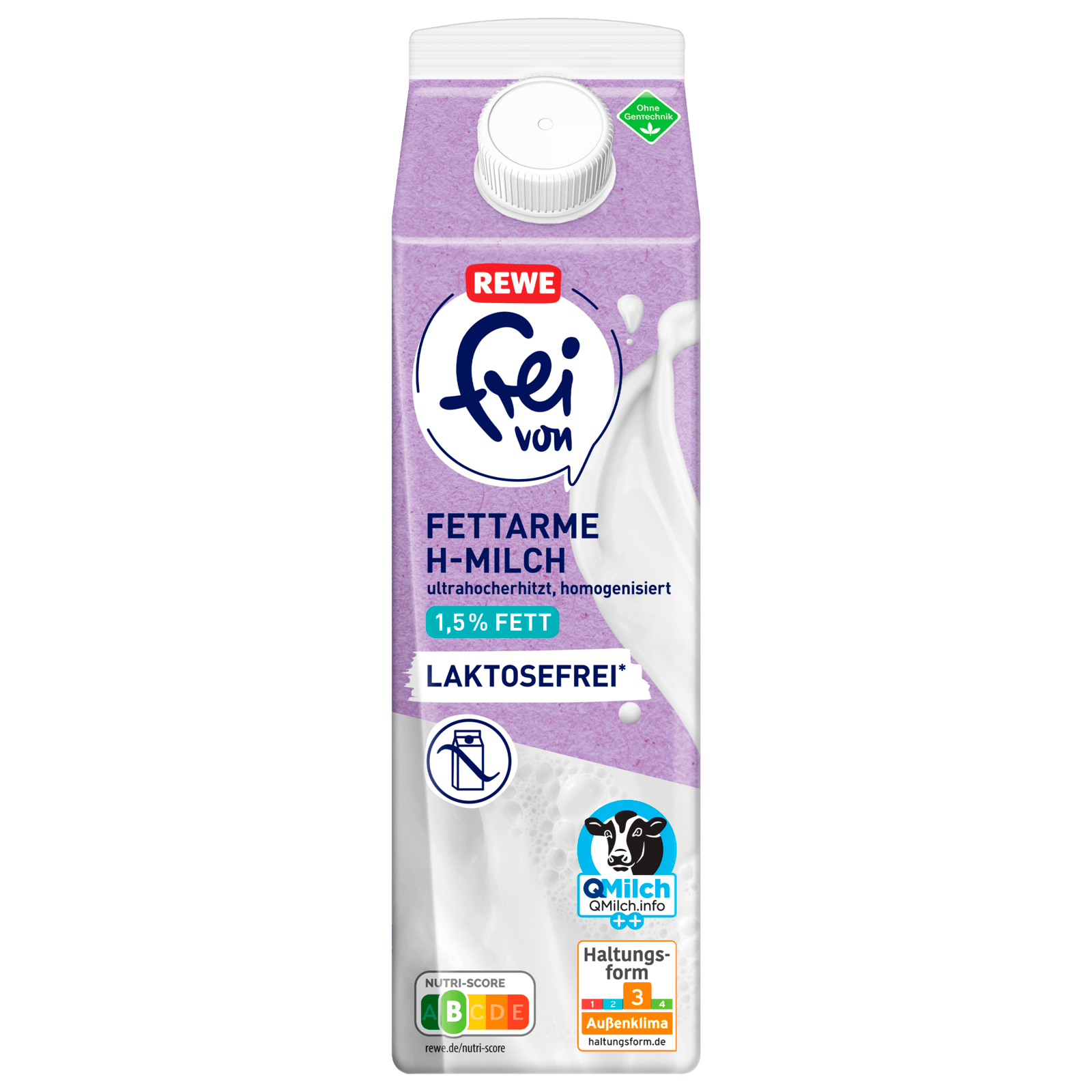 REWE Frei von Fettarme H-Milch laktosefrei 1,5% 1l