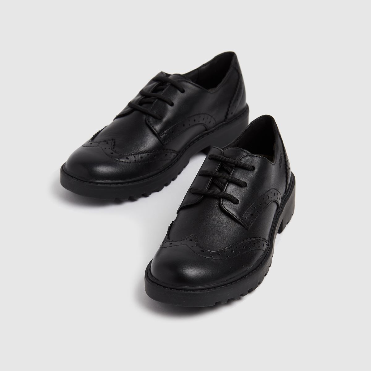 Geox fekete Casey Brogue Lány Gyerek Cipő