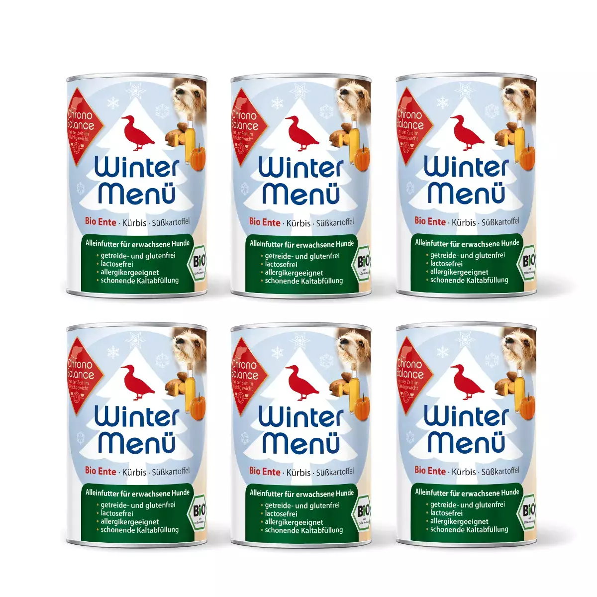 ChronoBalance Hundenassfutter ChronoBalance Winter Menü Ente mit Kürbis und Süßkartoffel 2,4 kg