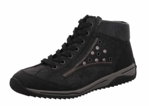 RIEKER Schnür-Stiefeletten schwarz FIX