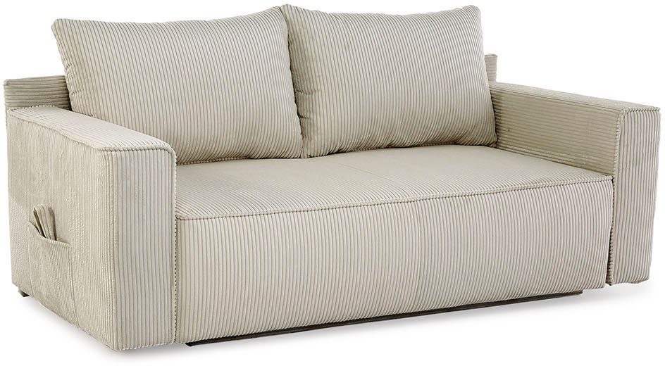Jockenhöfer Gruppe Schlafsofa Ron, Platzsparendes Sofa mit Gästebettfunktion, Federkernpolsterung