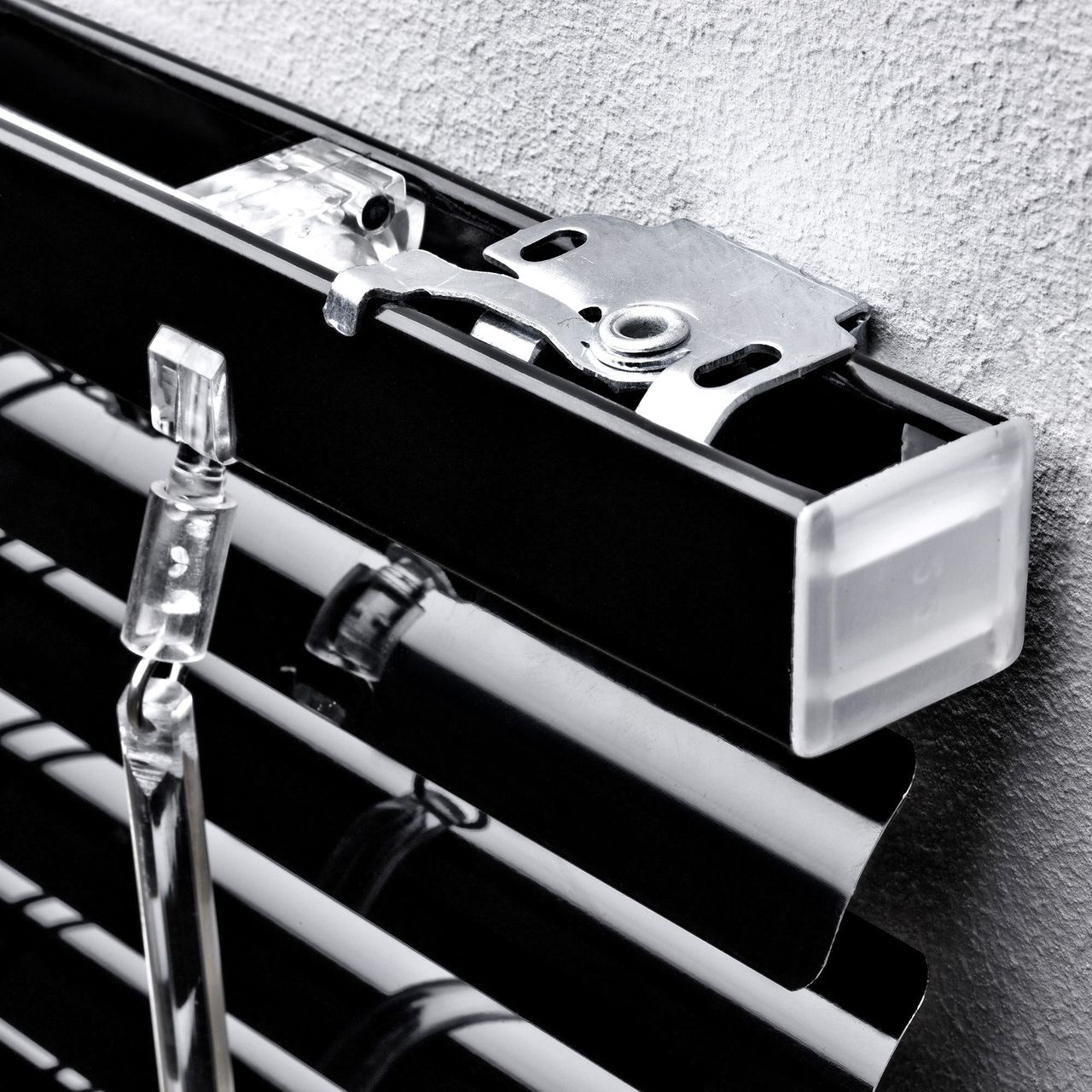 Bella Casa Aluminium-Jalousie, schwarz, 160 x 80 cm
