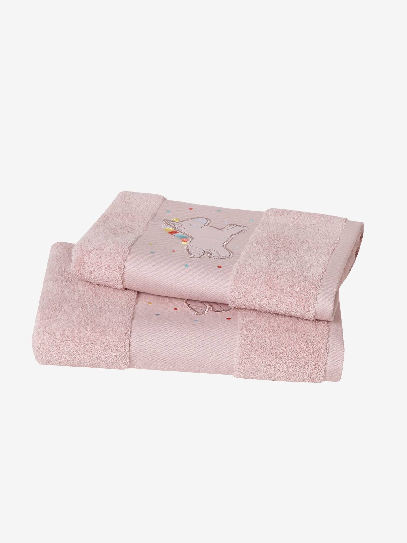 Serviette de bain Licorne rose clair