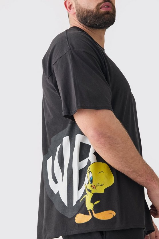 Plus T-Shirt mit lizenziertem Warner Bros Tweety Print