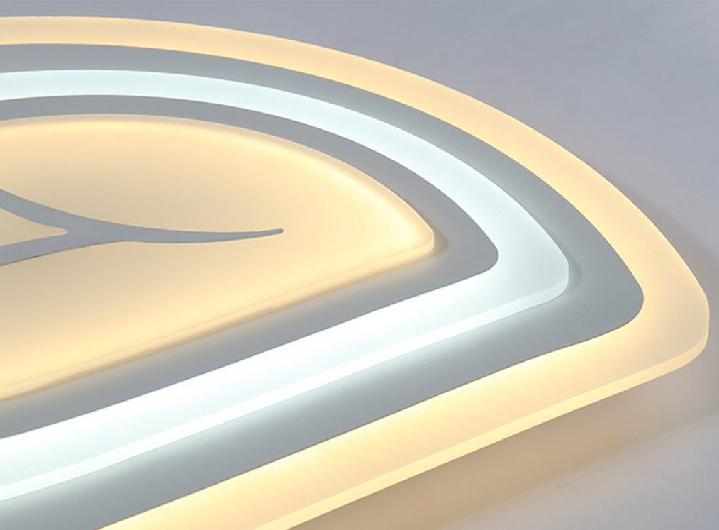 Woward LED Deckenleuchte modern ultradünn Deckenlampe Smart Alexa google Fernbedienung, LED fest integriert, dimmbar, Sprachsteuer, dimmbar, Alexa, Google Assistant, Fernbedienung