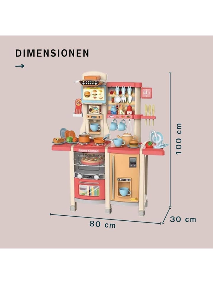 Coemo Kinderküche Susi Spielküche mit extra viel Zubehör - ab 3 Jahren in Rot günstig kaufen onesize