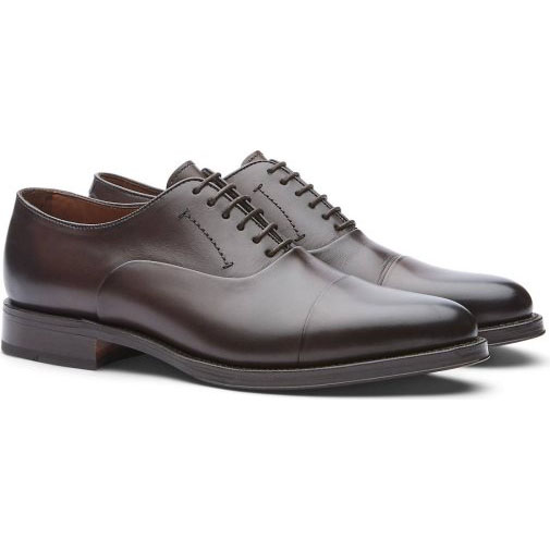 Lottusse Oxford Aus Anilin-Kalbsleder In Schwarz/Crust